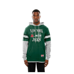 New York Jets New Era Twofer Layered Long Sleeve Hoodie T-Shirt - Green - NFL