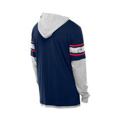Houston Texans New Era Twofer Layered Long Sleeve Hoodie T-Shirt - Navy - NFL