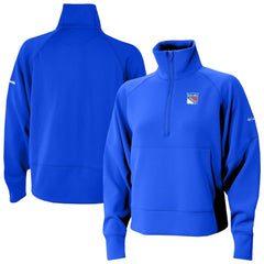 New York Rangers Columbia Women's Wickhams Hills Raglan Omni-Wick Half-Zip Pullover - Blue | NHL Clearance