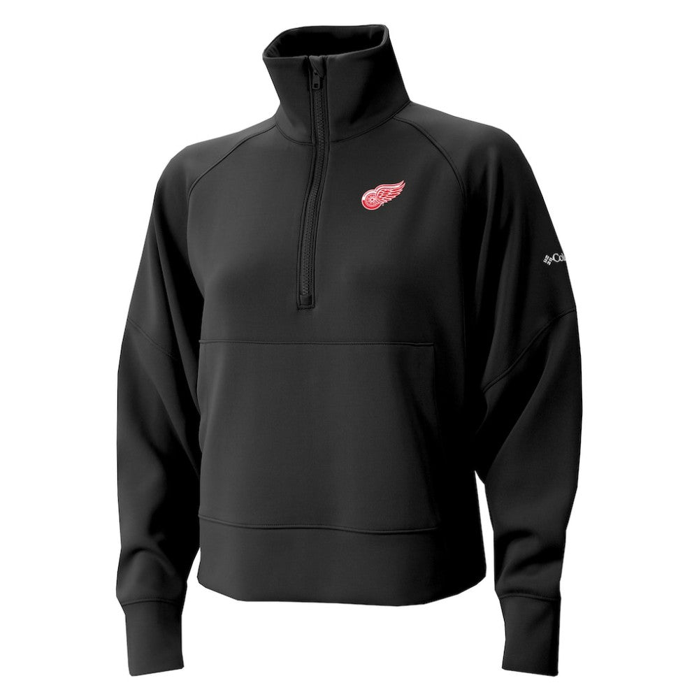 Detroit Red Wings Columbia Women's Wickhams Hills Raglan Omni-Wick Half-Zip Pullover - Black | NHL on sale