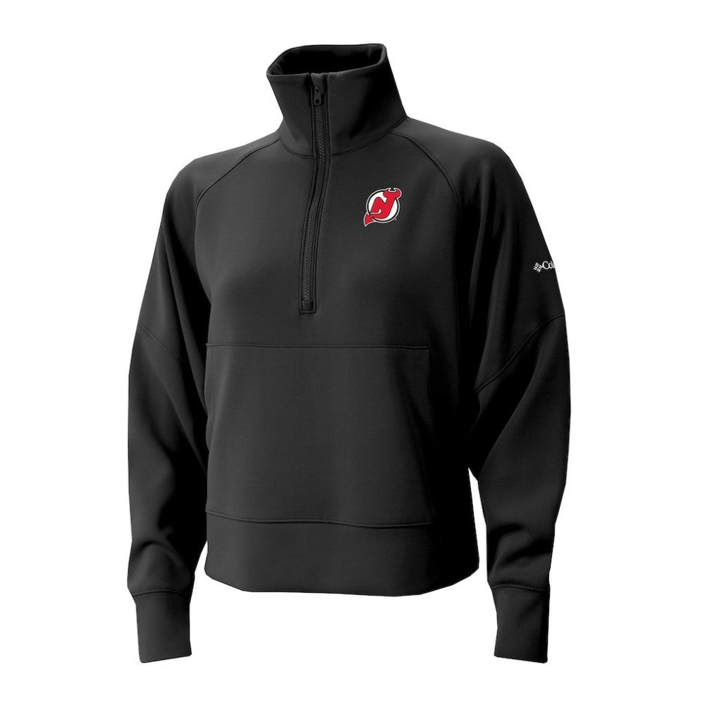 New Jersey Devils Columbia Women's Wickhams Hills Raglan Omni-Wick Half-Zip Pullover - Black | NHL discount