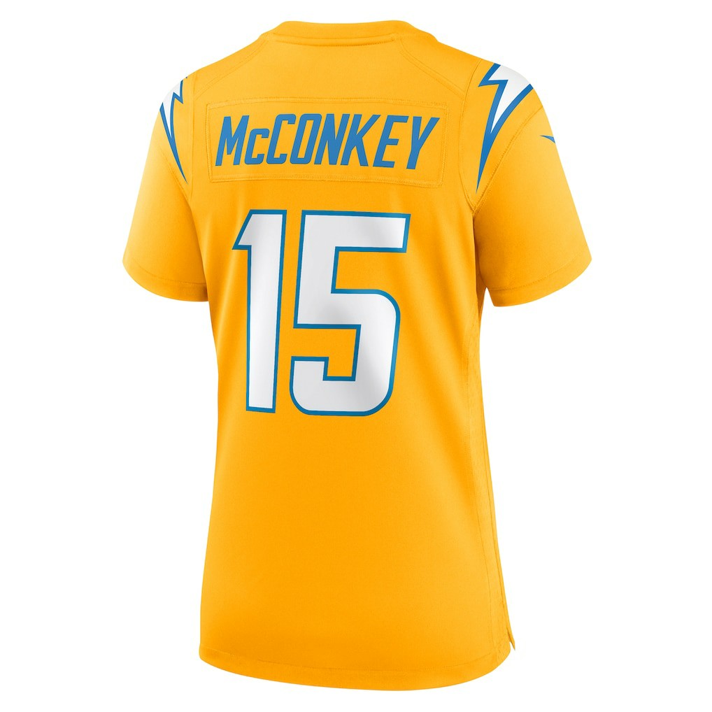 Ladd McConkey Los Angeles Chargers Women's Alternate Charger Power Game Jersey - Gold - Nike