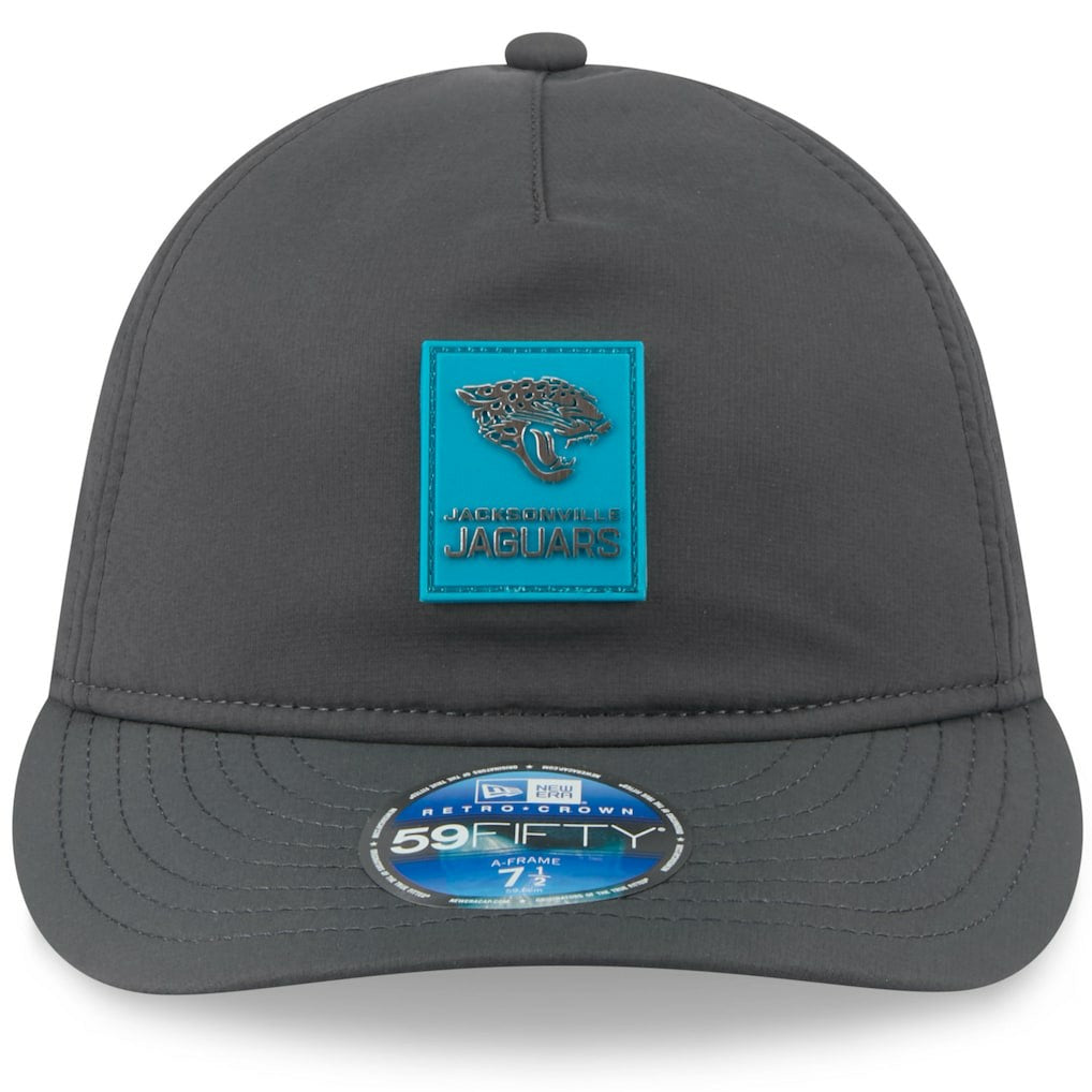 Jacksonville Jaguars New Era 2025 Sideline Cold Weather Retro Crown 59FIFTY Fitted Hat - Charcoal - NFL