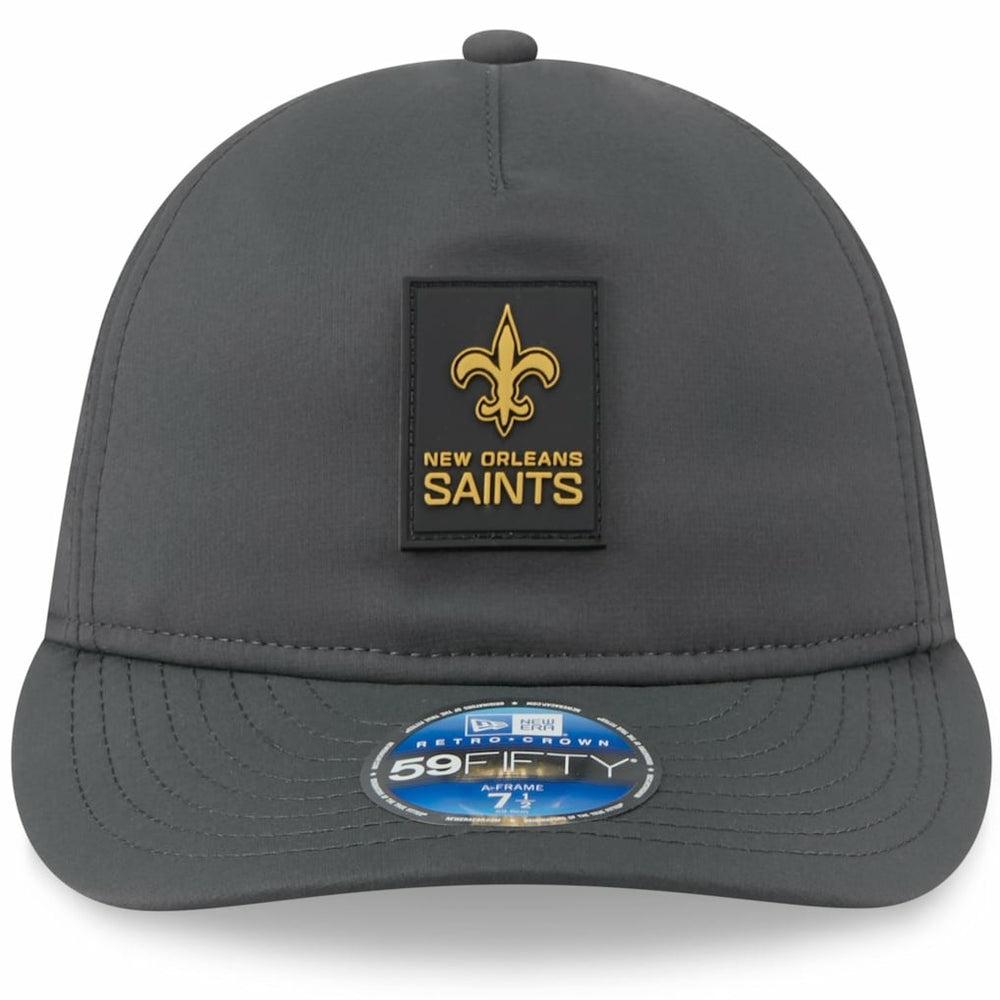 New Orleans Saints New Era 2025 Sideline Cold Weather Retro Crown 59FIFTY Fitted Hat - Charcoal - NFL