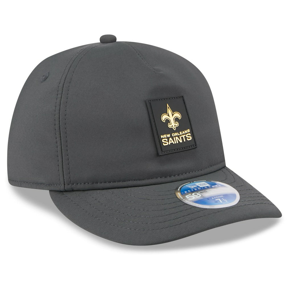 New Orleans Saints New Era 2025 Sideline Cold Weather Retro Crown 59FIFTY Fitted Hat - Charcoal - NFL