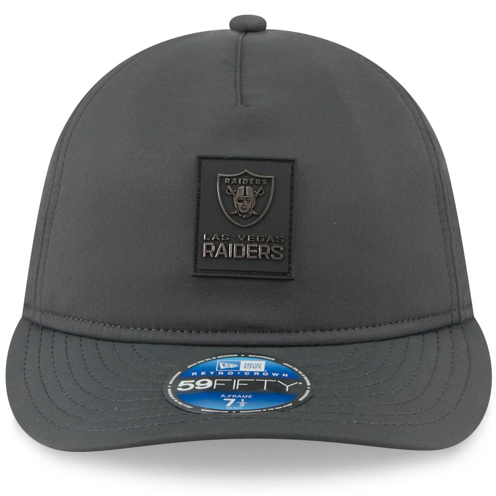 Las Vegas Raiders New Era 2025 Sideline Cold Weather Retro Crown 59FIFTY Fitted Hat - Charcoal - NFL