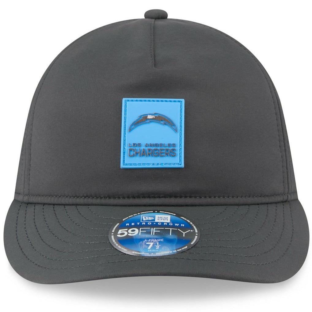 Los Angeles Chargers New Era 2025 Sideline Cold Weather Retro Crown 59FIFTY Fitted Hat - Charcoal - NFL