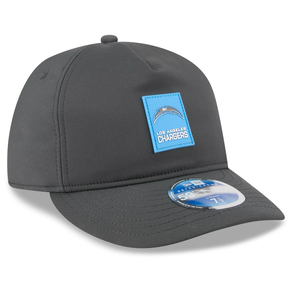 Los Angeles Chargers New Era 2025 Sideline Cold Weather Retro Crown 59FIFTY Fitted Hat - Charcoal - NFL