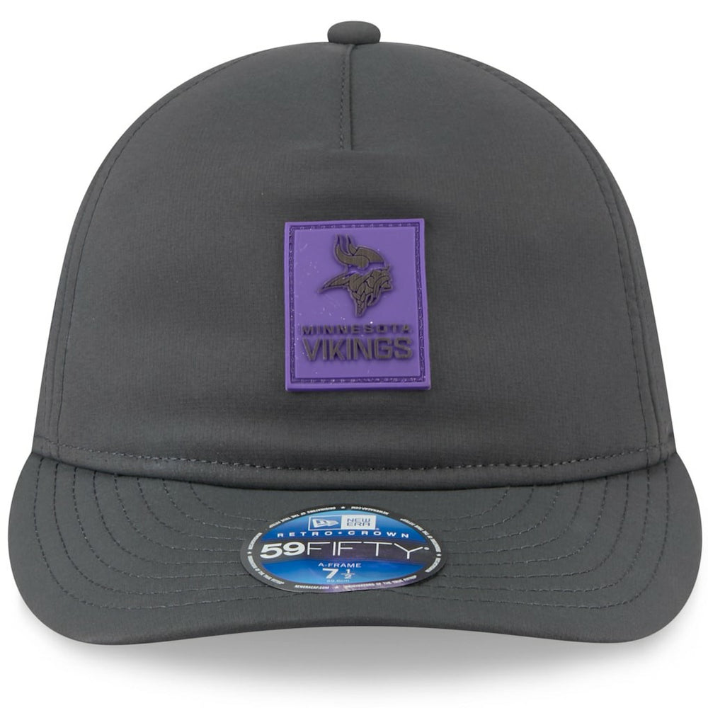 Minnesota Vikings New Era 2025 Sideline Cold Weather Retro Crown 59FIFTY Fitted Hat - Charcoal - NFL