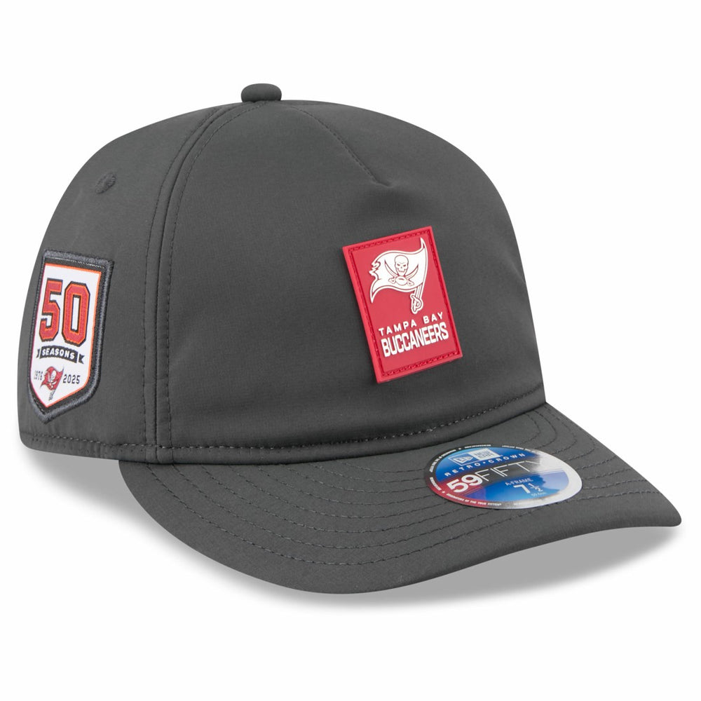 Tampa Bay Buccaneers New Era 2025 Sideline Cold Weather Retro Crown 59FIFTY Fitted Hat - Charcoal - NFL