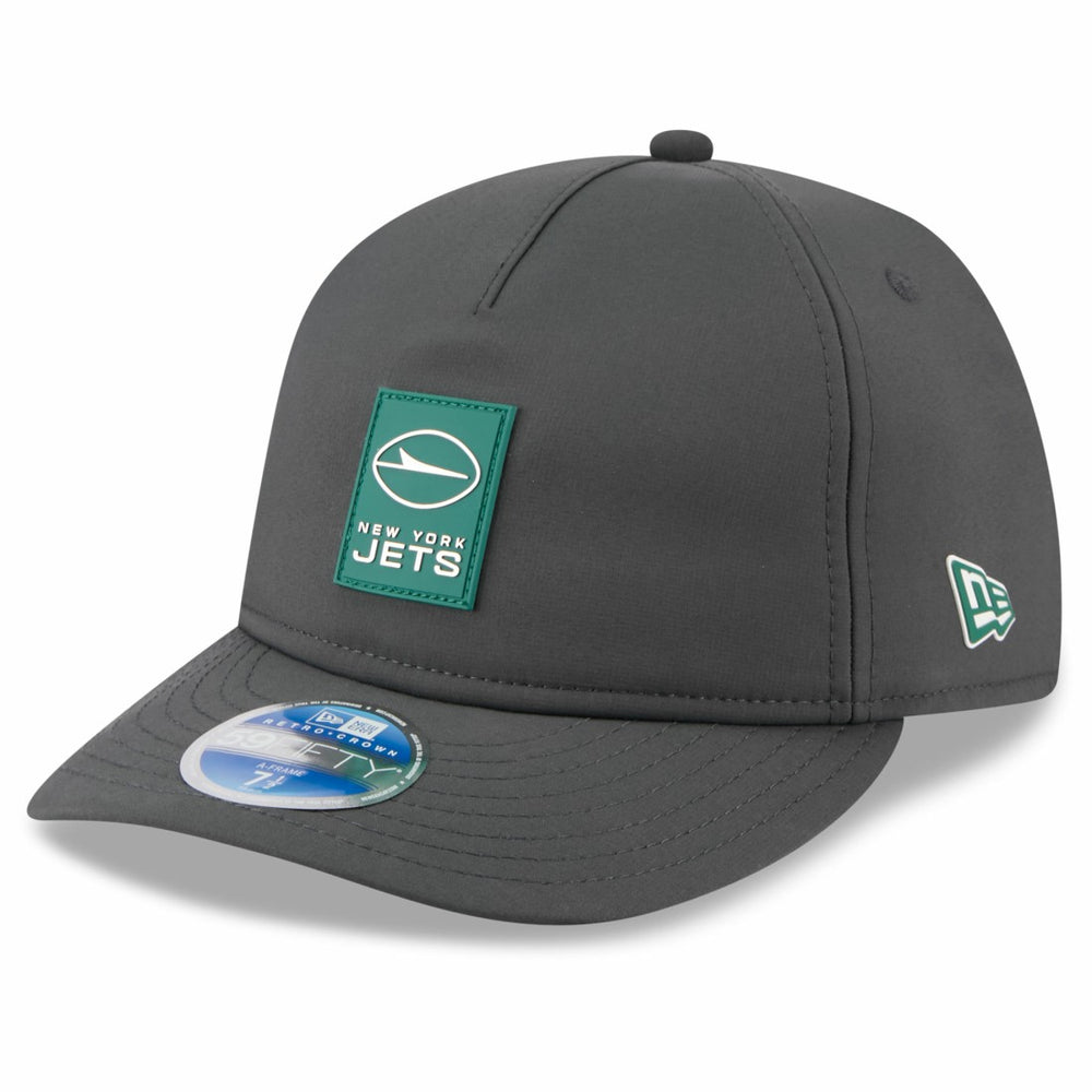 New York Jets New Era 2025 Sideline Cold Weather Retro Crown 59FIFTY Fitted Hat - Charcoal - NFL