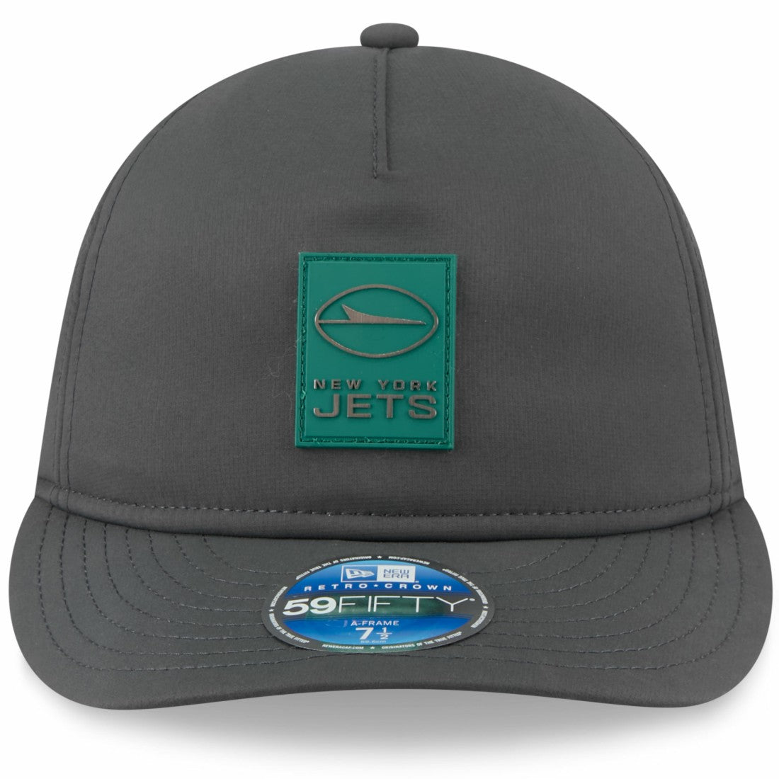 New York Jets New Era 2025 Sideline Cold Weather Retro Crown 59FIFTY Fitted Hat - Charcoal - NFL
