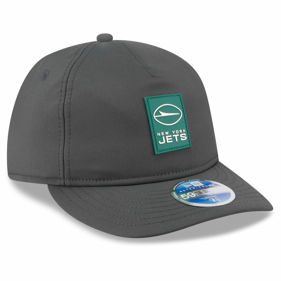 New York Jets New Era 2025 Sideline Cold Weather Retro Crown 59FIFTY Fitted Hat - Charcoal - NFL