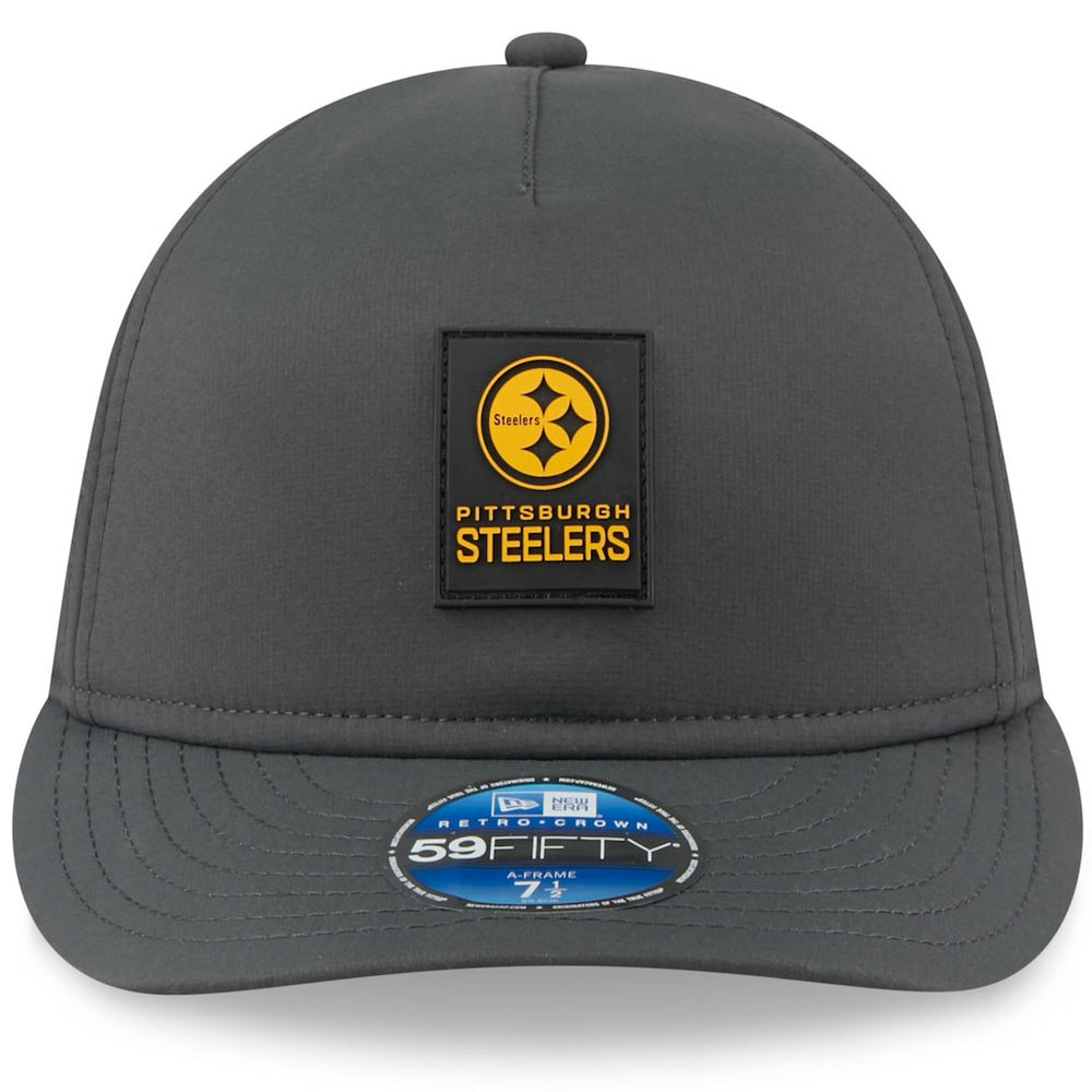 Pittsburgh Steelers New Era 2025 Sideline Cold Weather Retro Crown 59FIFTY Fitted Hat - Charcoal - NFL