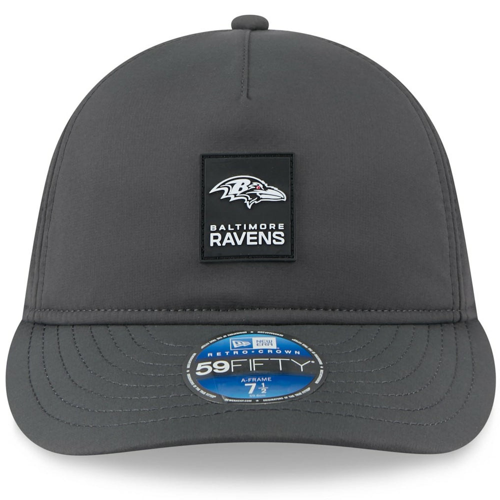 Baltimore Ravens New Era 2025 Sideline Cold Weather Retro Crown 59FIFTY Fitted Hat - Charcoal - NFL