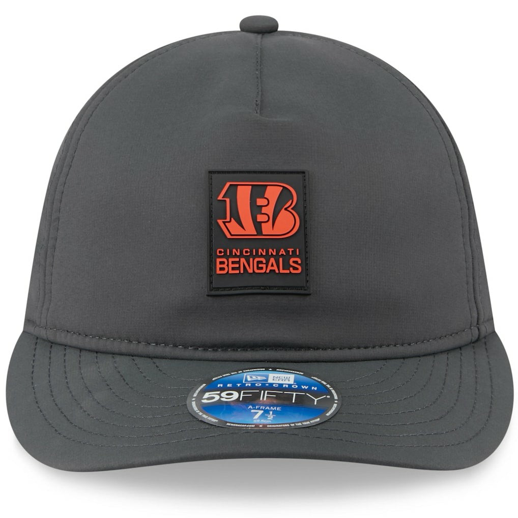 Cincinnati Bengals New Era 2025 Sideline Cold Weather Retro Crown 59FIFTY Fitted Hat - Charcoal - NFL