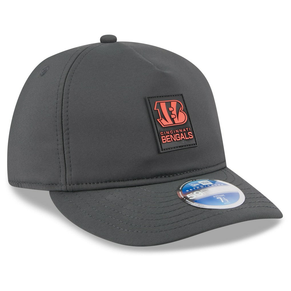 Cincinnati Bengals New Era 2025 Sideline Cold Weather Retro Crown 59FIFTY Fitted Hat - Charcoal - NFL