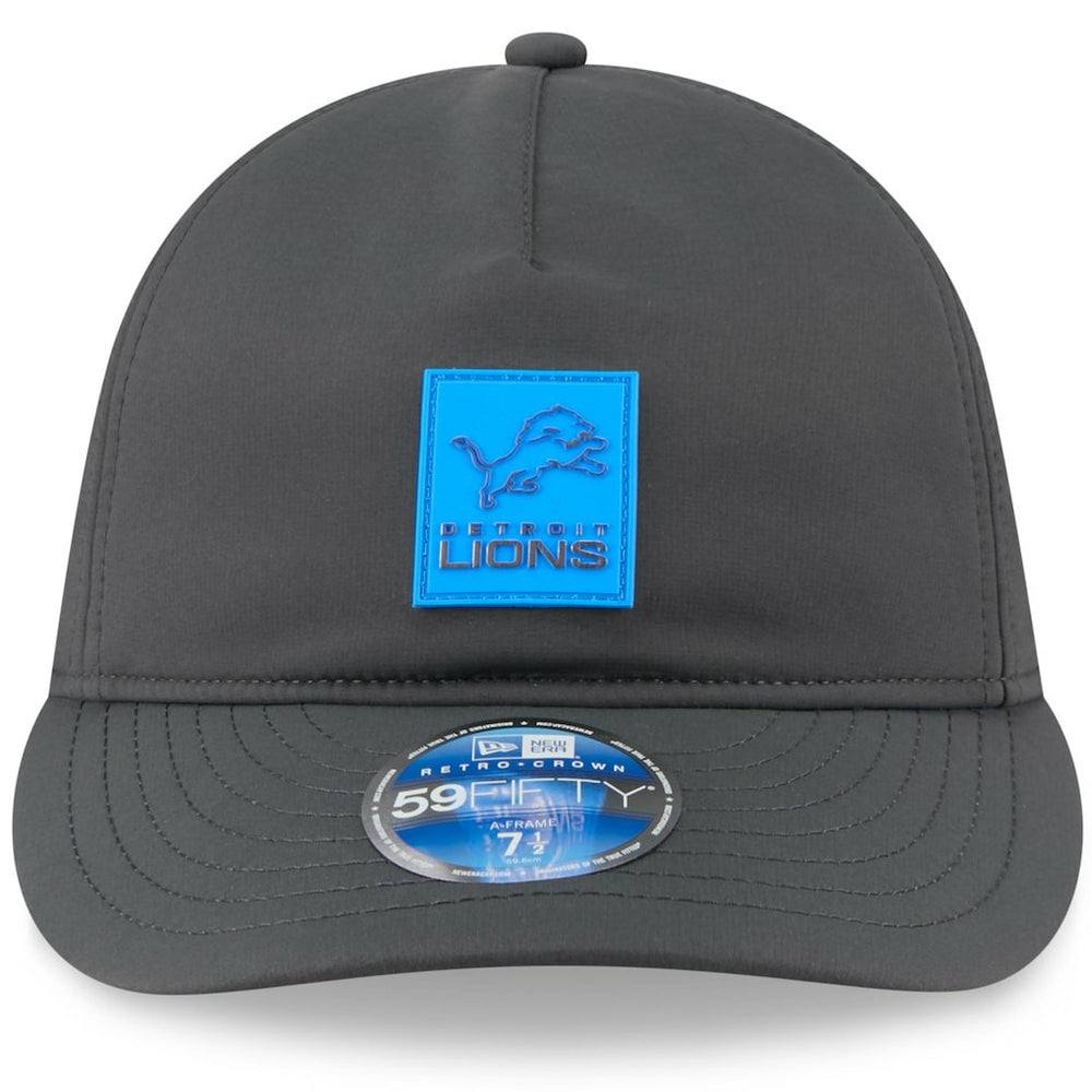 Detroit Lions New Era 2025 Sideline Cold Weather Retro Crown 59FIFTY Fitted Hat - Charcoal - NFL