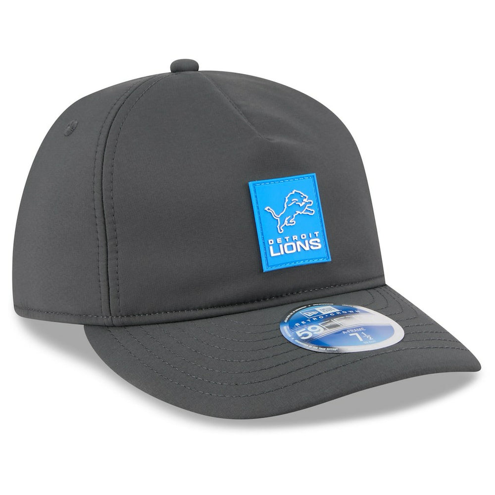 Detroit Lions New Era 2025 Sideline Cold Weather Retro Crown 59FIFTY Fitted Hat - Charcoal - NFL