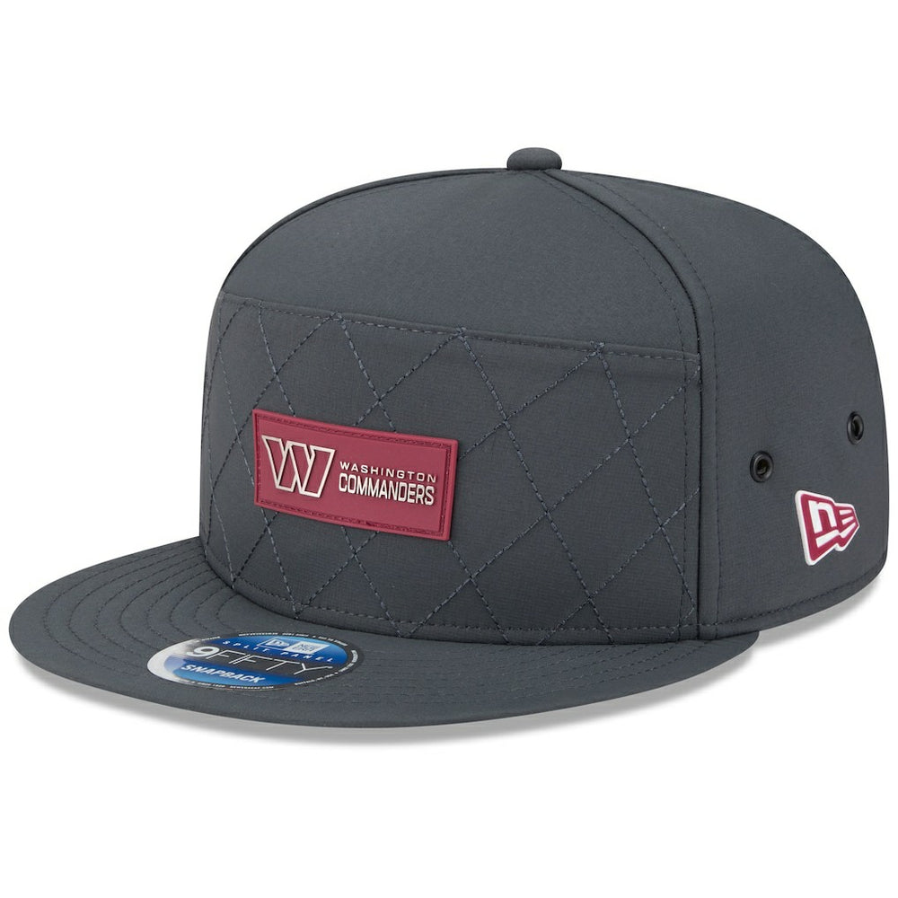 Washington Commanders New Era 2025 Sideline Cold Weather Split Panel 9FIFTY Snapback Hat - Charcoal - NFL