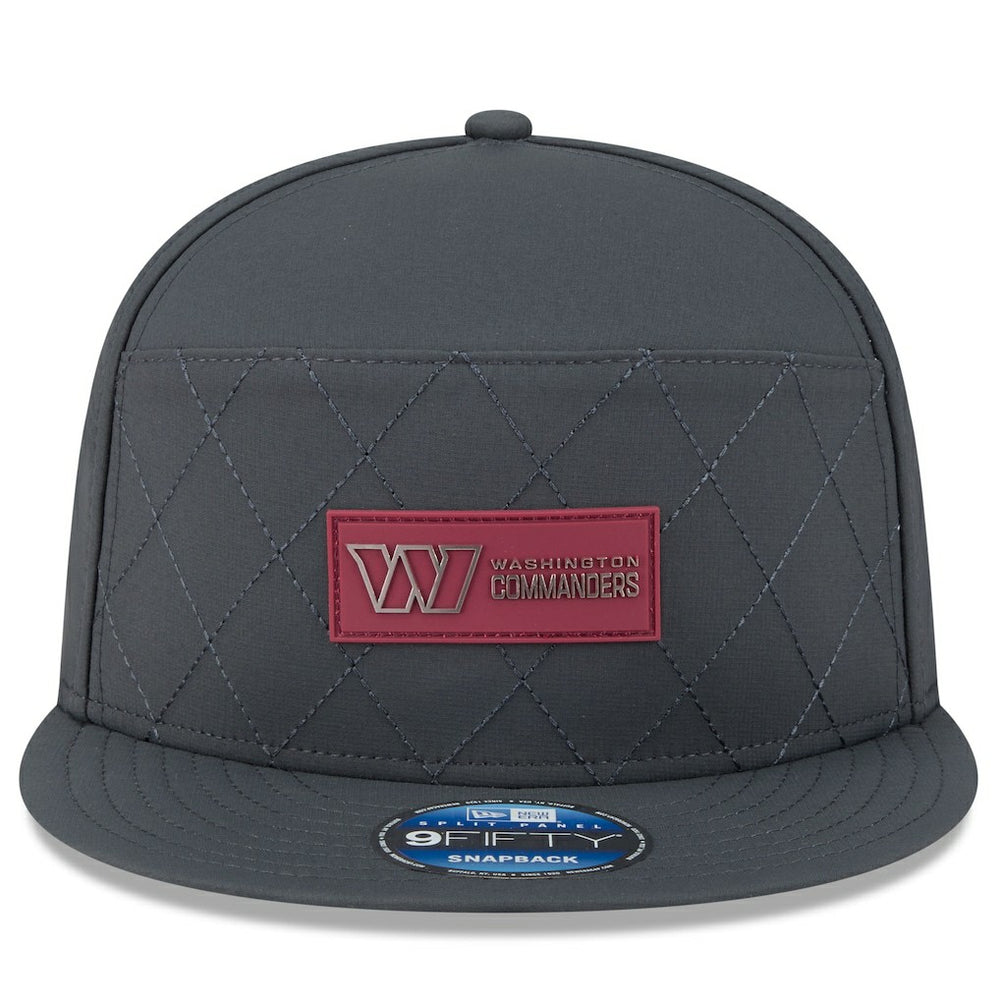 Washington Commanders New Era 2025 Sideline Cold Weather Split Panel 9FIFTY Snapback Hat - Charcoal - NFL