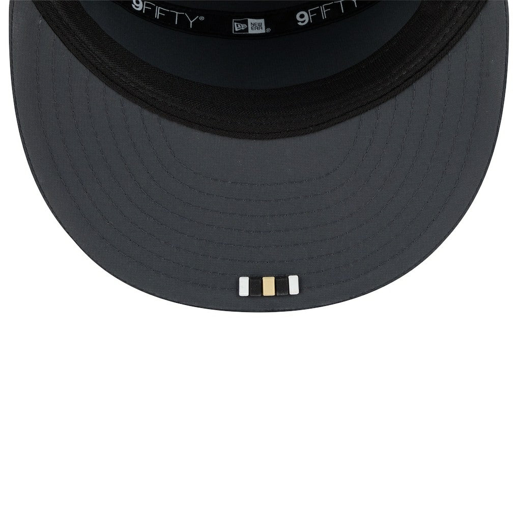 New Orleans Saints New Era 2025 Sideline Cold Weather Split Panel 9FIFTY Snapback Hat - Charcoal - NFL