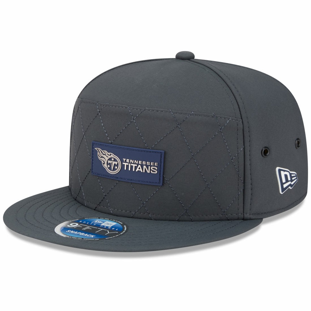 Tennessee Titans New Era 2025 Sideline Cold Weather Split Panel 9FIFTY Snapback Hat - Charcoal - NFL
