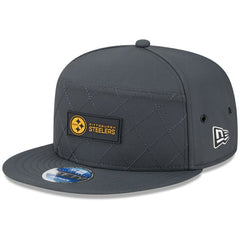 Pittsburgh Steelers New Era 2025 Sideline Cold Weather Split Panel 9FIFTY Snapback Hat - Charcoal - NFL