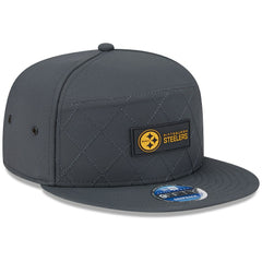 Pittsburgh Steelers New Era 2025 Sideline Cold Weather Split Panel 9FIFTY Snapback Hat - Charcoal - NFL