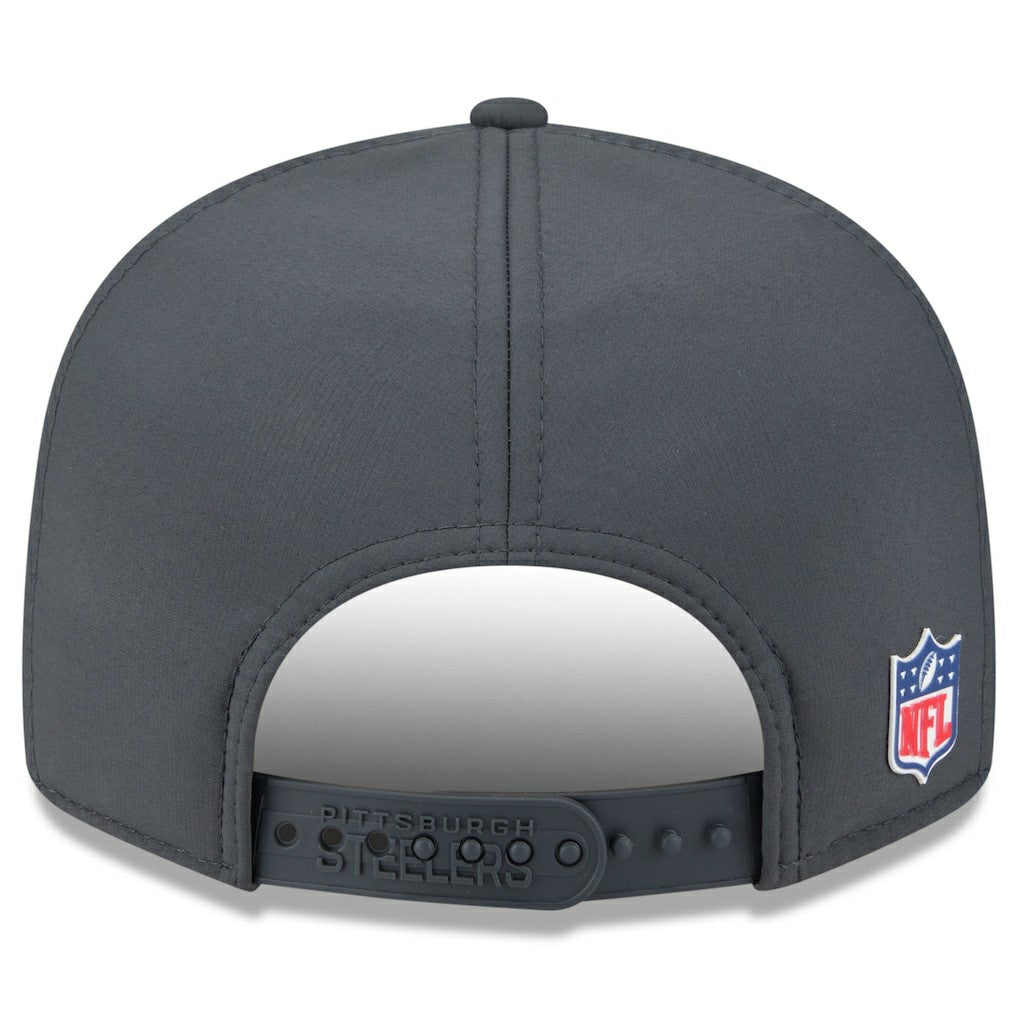 Pittsburgh Steelers New Era 2025 Sideline Cold Weather Split Panel 9FIFTY Snapback Hat - Charcoal - NFL