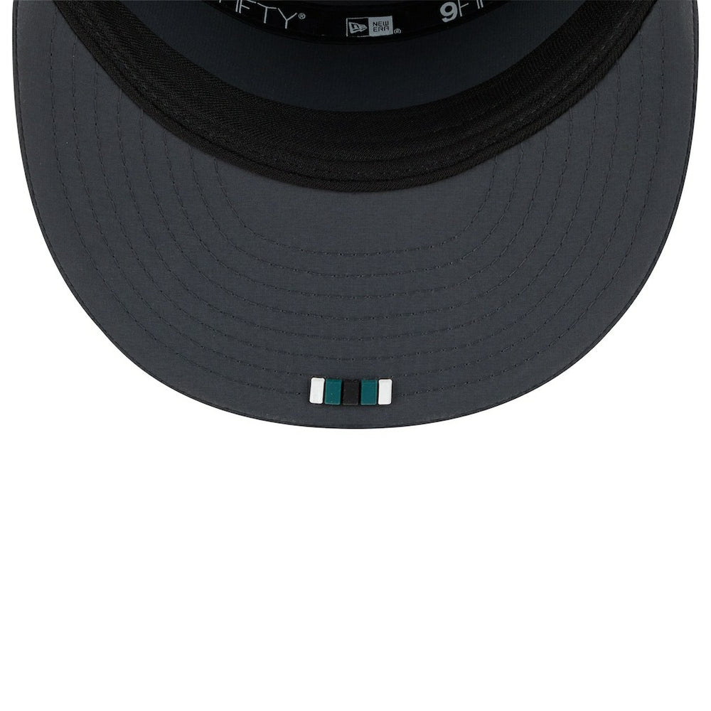 Philadelphia Eagles New Era 2025 Sideline Cold Weather Split Panel 9FIFTY Snapback Hat - Charcoal - NFL
