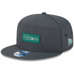 New York Jets New Era 2025 Sideline Cold Weather Split Panel 9FIFTY Snapback Hat - Charcoal - NFL