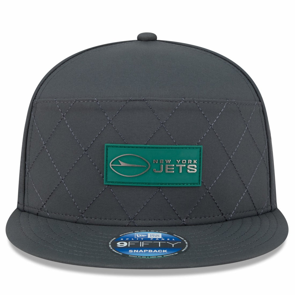 New York Jets New Era 2025 Sideline Cold Weather Split Panel 9FIFTY Snapback Hat - Charcoal - NFL