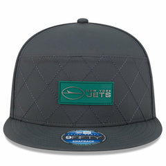 New York Jets New Era 2025 Sideline Cold Weather Split Panel 9FIFTY Snapback Hat - Charcoal - NFL