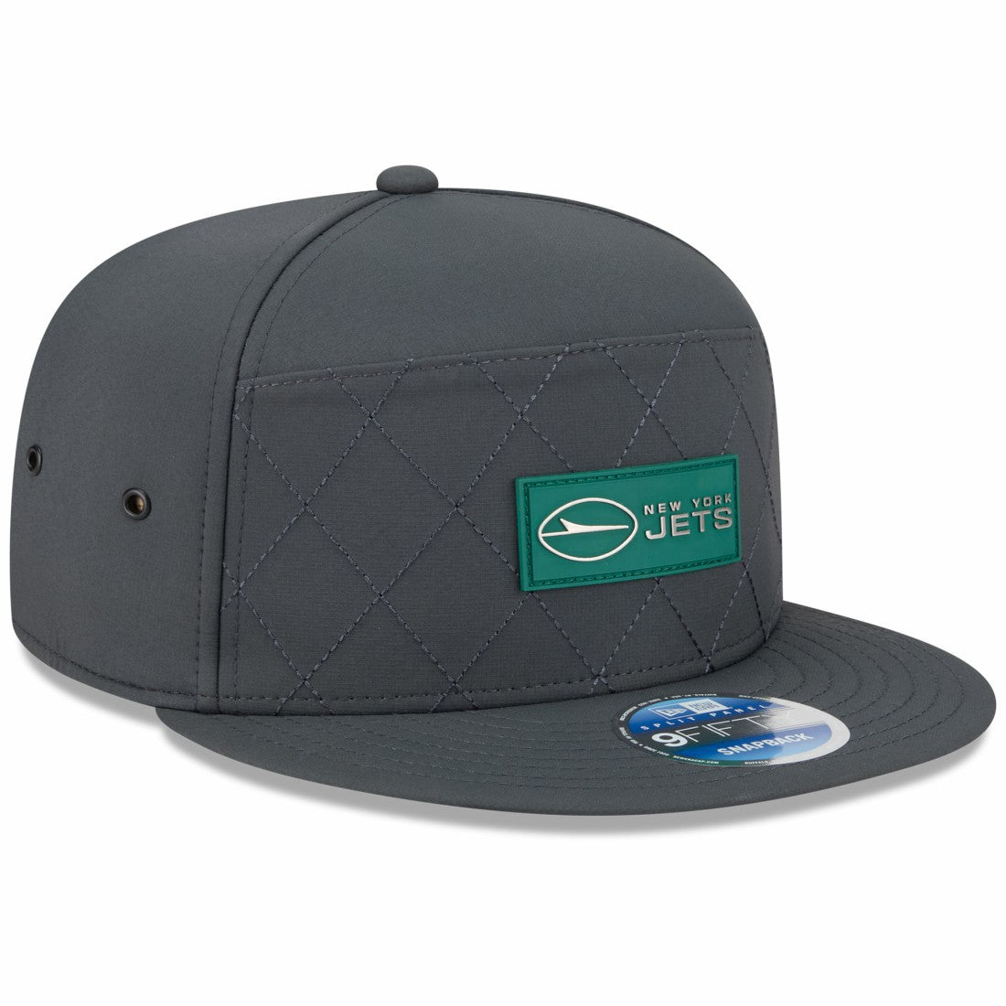 New York Jets New Era 2025 Sideline Cold Weather Split Panel 9FIFTY Snapback Hat - Charcoal - NFL
