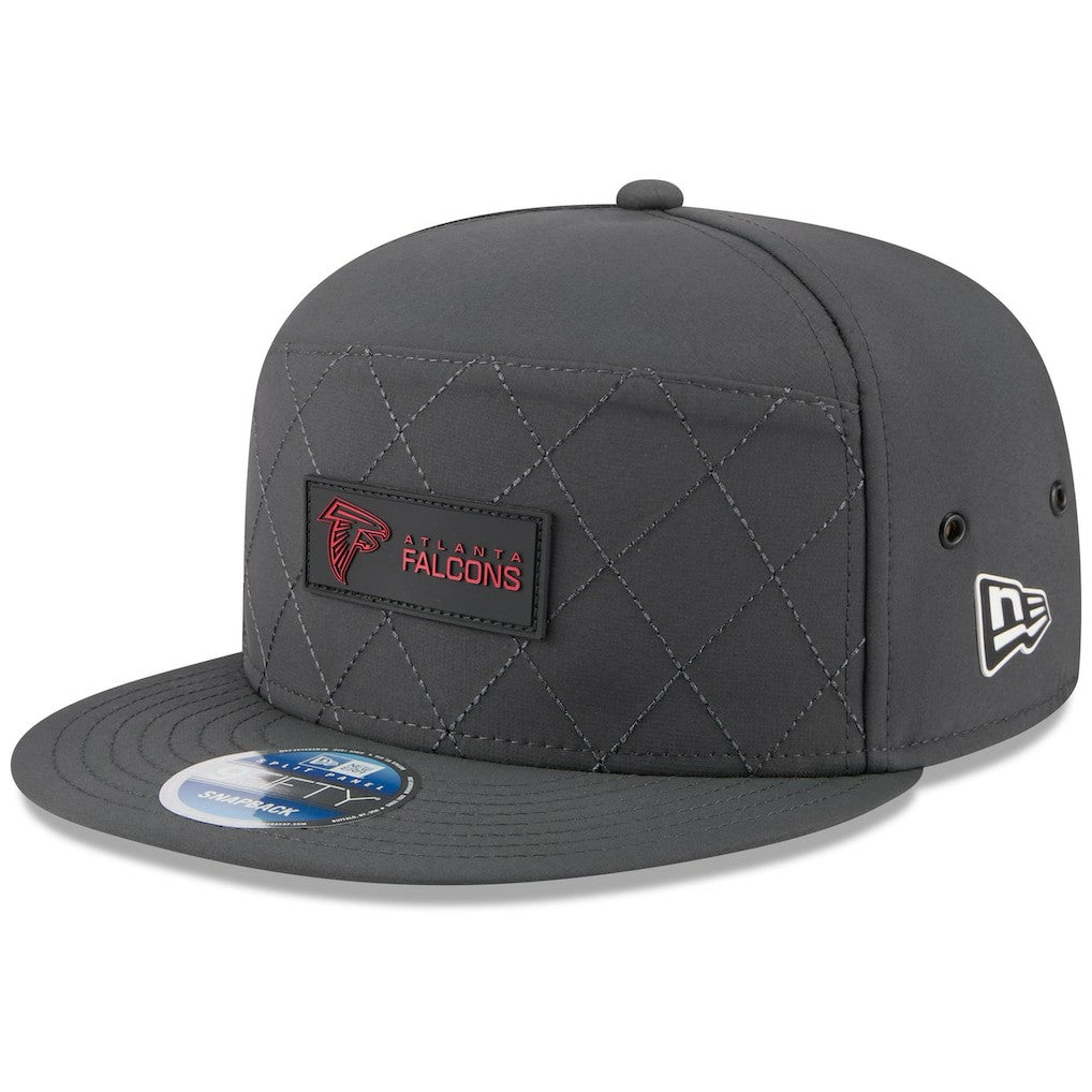 Atlanta Falcons New Era 2025 Sideline Cold Weather Split Panel 9FIFTY Snapback Hat - Charcoal - NFL