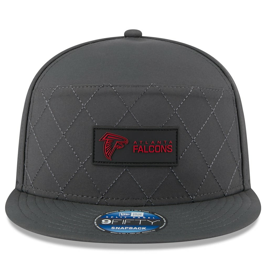Atlanta Falcons New Era 2025 Sideline Cold Weather Split Panel 9FIFTY Snapback Hat - Charcoal - NFL