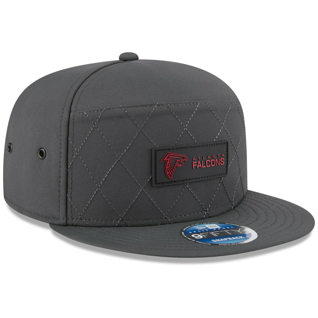 Atlanta Falcons New Era 2025 Sideline Cold Weather Split Panel 9FIFTY Snapback Hat - Charcoal - NFL