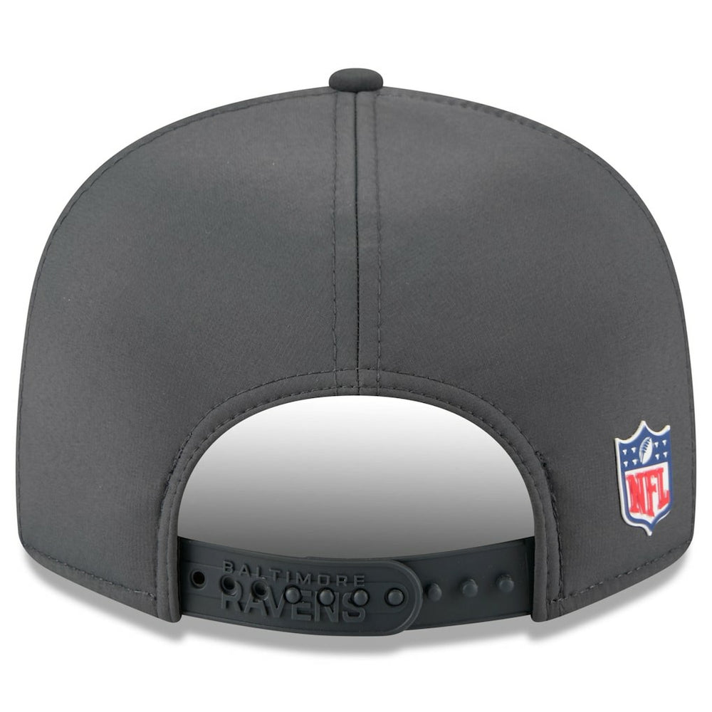 Baltimore Ravens New Era 2025 Sideline Cold Weather Split Panel 9FIFTY Snapback Hat - Charcoal - NFL