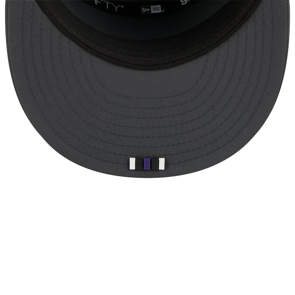 Baltimore Ravens New Era 2025 Sideline Cold Weather Split Panel 9FIFTY Snapback Hat - Charcoal - NFL