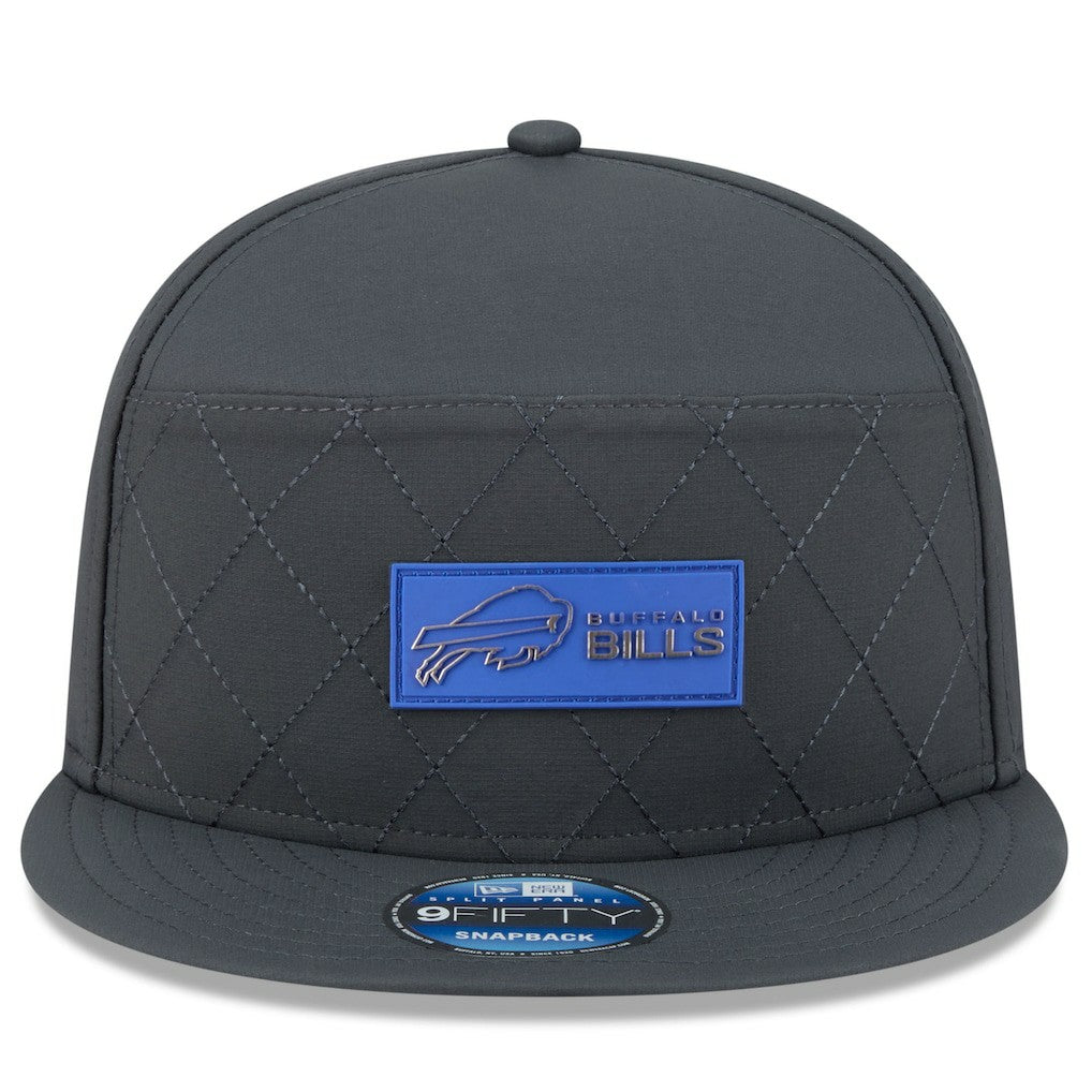 Buffalo Bills New Era 2025 Sideline Cold Weather Split Panel 9FIFTY Snapback Hat - Charcoal - NFL