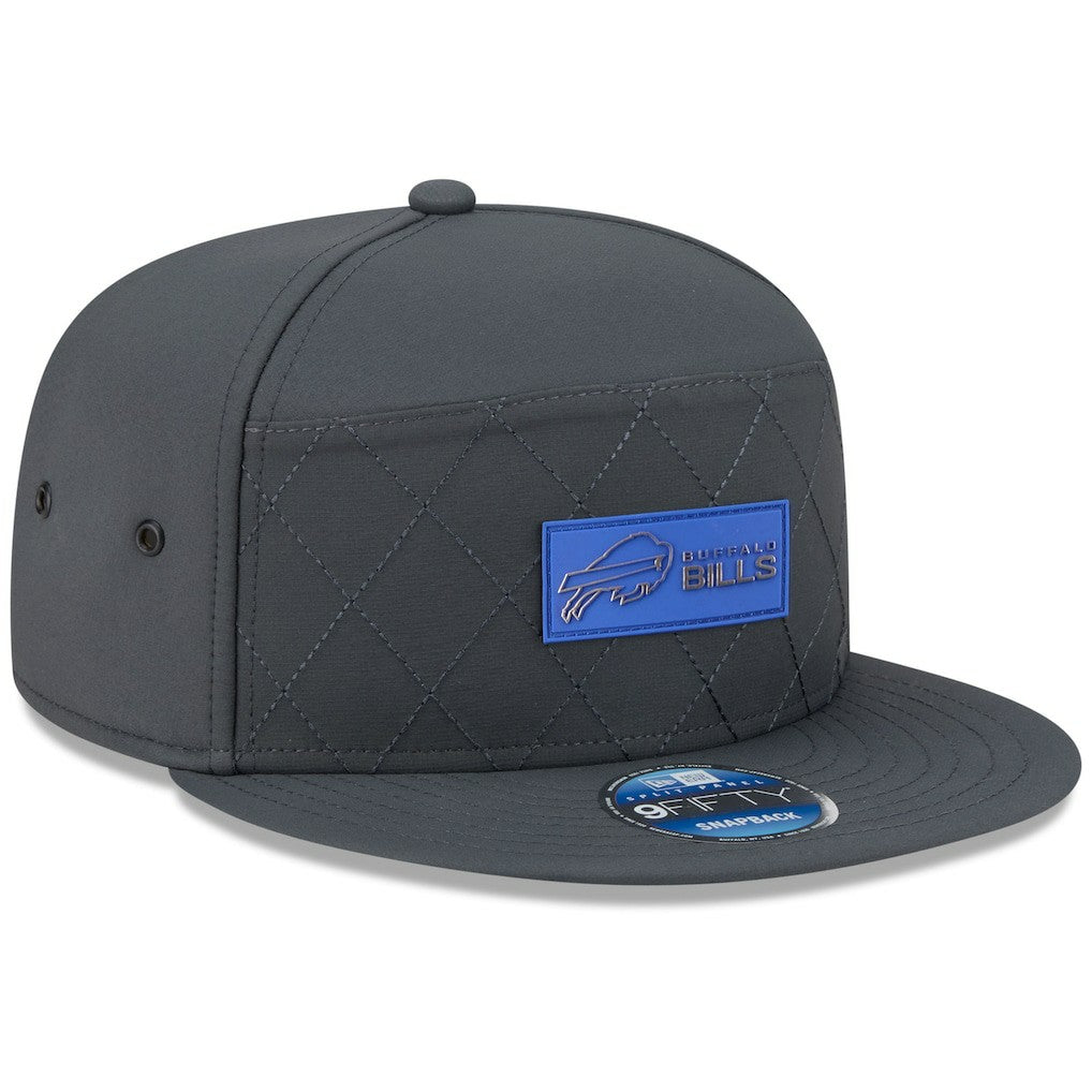 Buffalo Bills New Era 2025 Sideline Cold Weather Split Panel 9FIFTY Snapback Hat - Charcoal - NFL