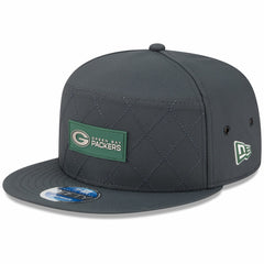 Green Bay Packers New Era 2025 Sideline Cold Weather Split Panel 9FIFTY Snapback Hat - Charcoal - NFL
