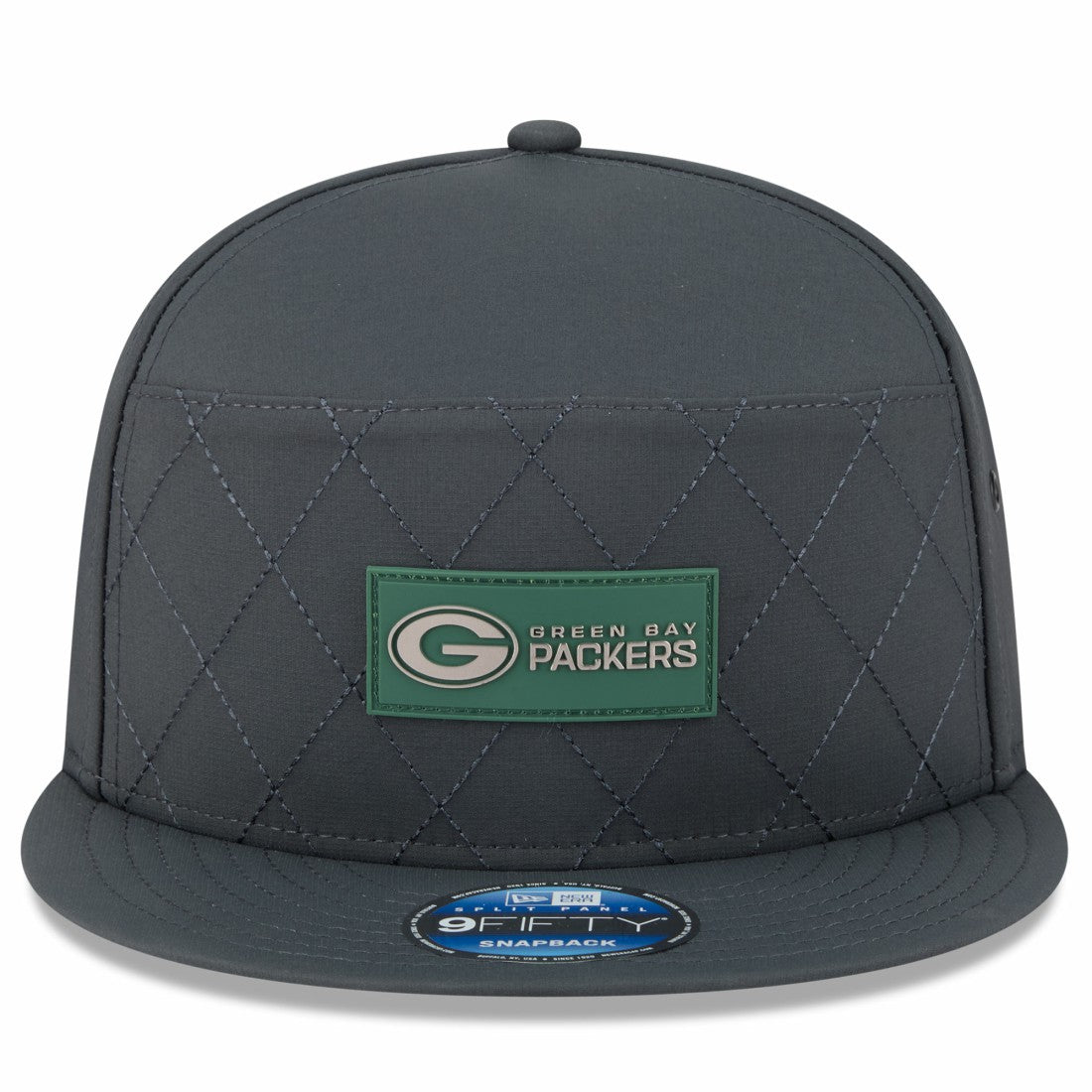 Green Bay Packers New Era 2025 Sideline Cold Weather Split Panel 9FIFTY Snapback Hat - Charcoal - NFL