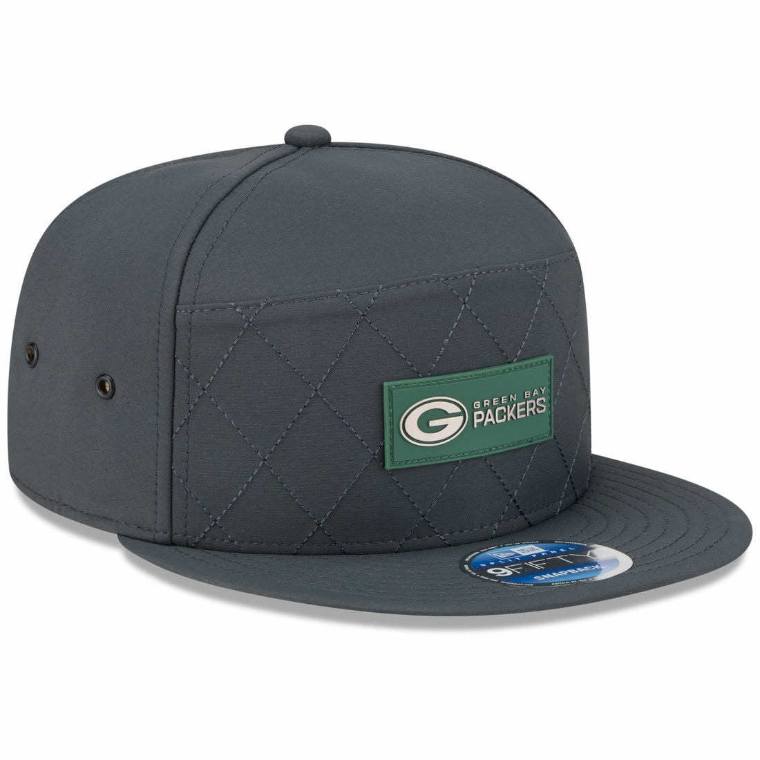 Green Bay Packers New Era 2025 Sideline Cold Weather Split Panel 9FIFTY Snapback Hat - Charcoal - NFL