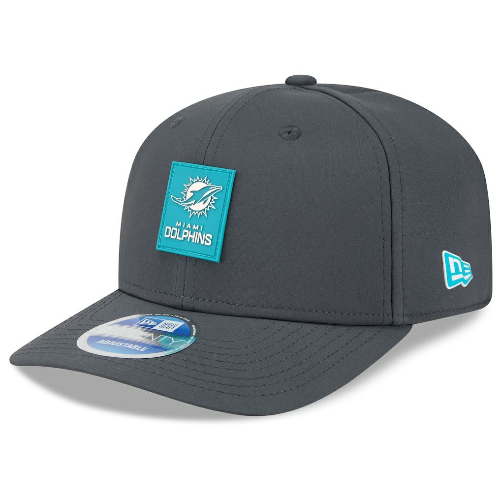Miami Dolphins New Era 2025 Sideline Cold Weather 9SEVENTY Adjustable Hat - Charcoal - NFL