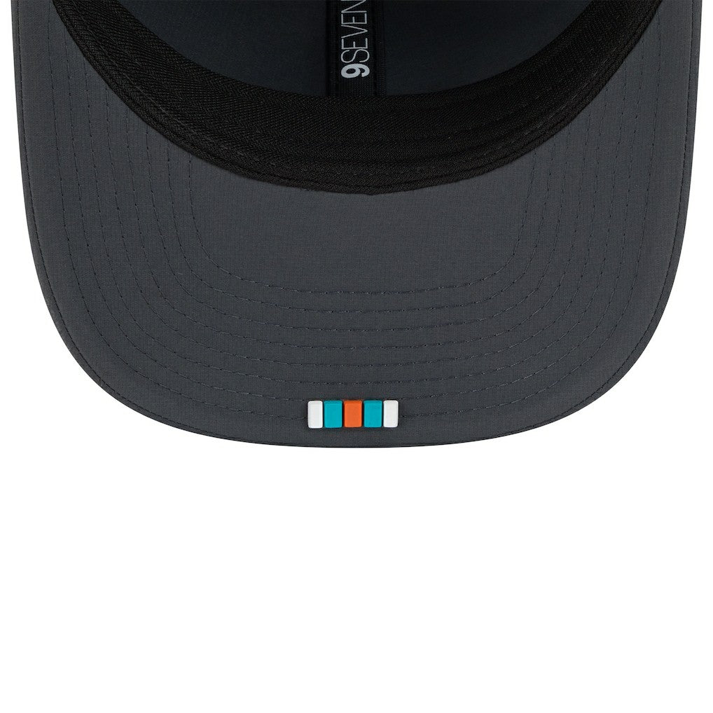 Miami Dolphins New Era 2025 Sideline Cold Weather 9SEVENTY Adjustable Hat - Charcoal - NFL