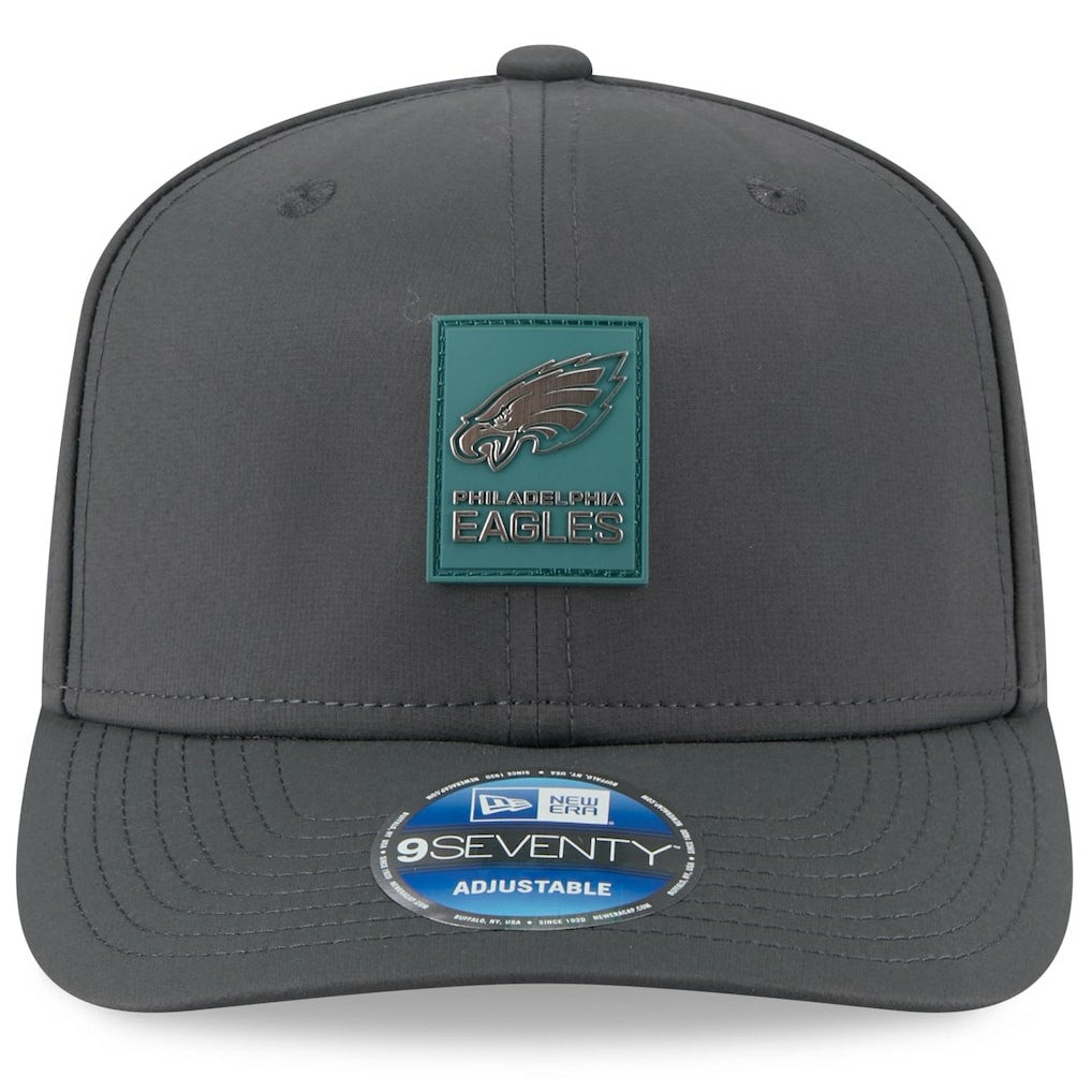 Philadelphia Eagles New Era 2025 Sideline Cold Weather 9SEVENTY Adjustable Hat - Charcoal - NFL