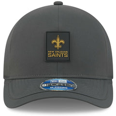New Orleans Saints New Era 2025 Sideline Cold Weather 9FORTY M-Crown Adjustable Hat - Charcoal - NFL