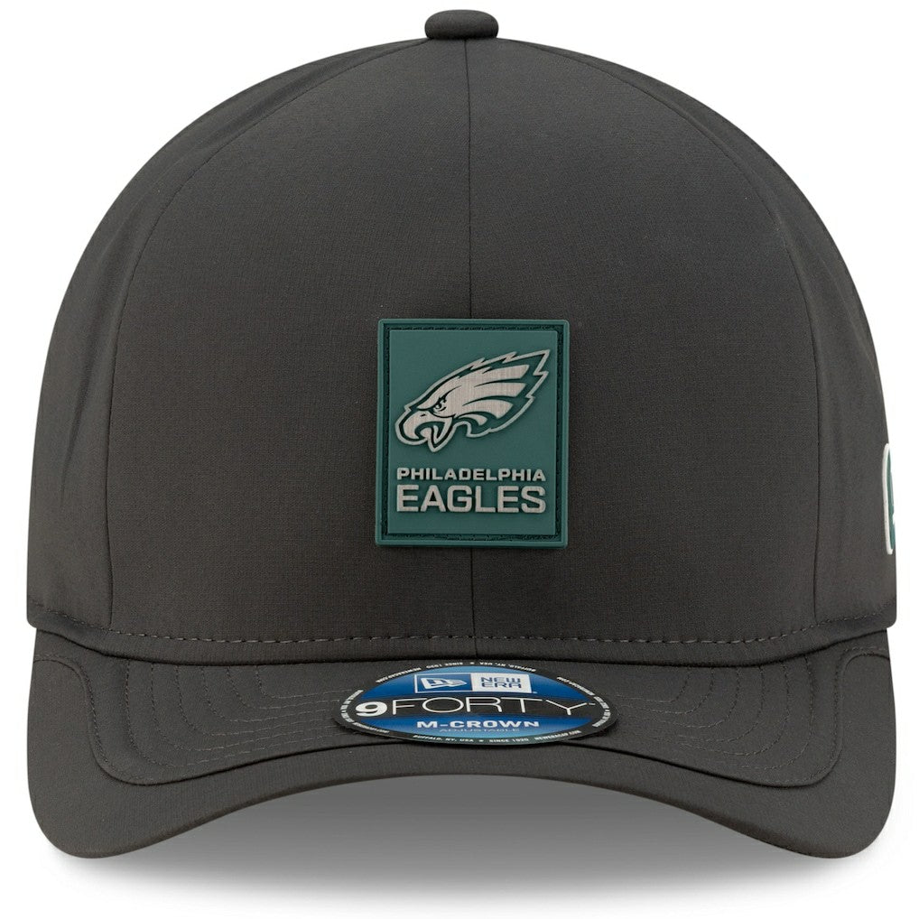 Philadelphia Eagles New Era 2025 Sideline Cold Weather 9FORTY M-Crown Adjustable Hat - Charcoal - NFL